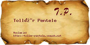 Tollár Pentele névjegykártya